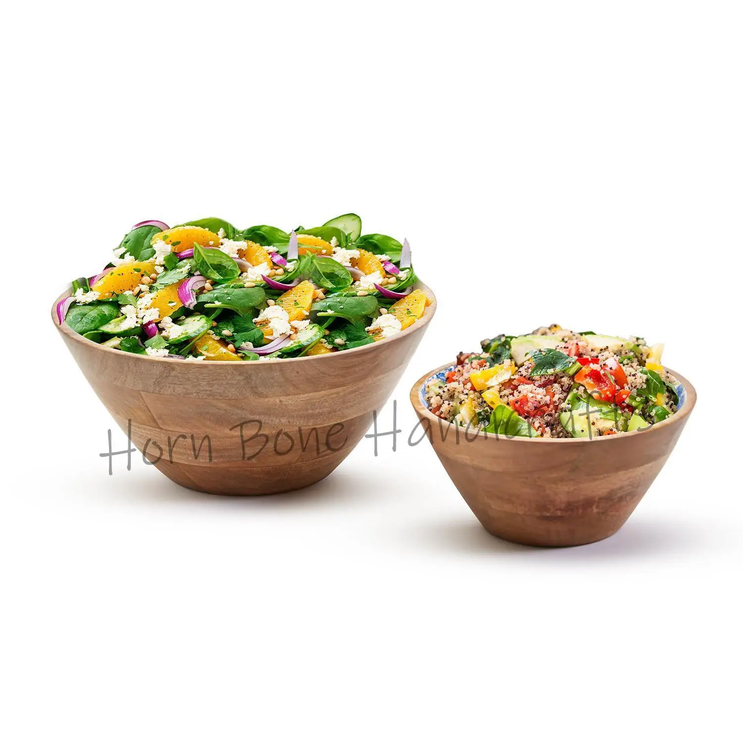 Trendy Mango Wooden Epoxy Resin Salad Bowl Handmade Wooden Carved Fruit Bowl Rustic Design Tableware Kitchen Serving Bowl
