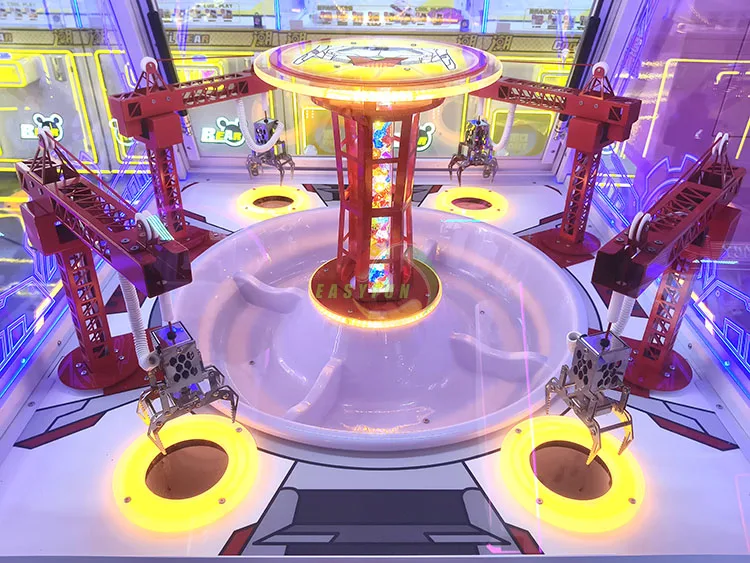 4 Players Coin Operated Arcade Claw Crane Game Machine Catching Toy Prize Machine Excavator Gift Machine