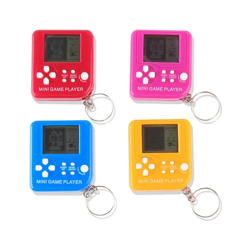 kids Handheld pixel Screen Mini Classic Game Machine Retro Brick Game Console Keychain