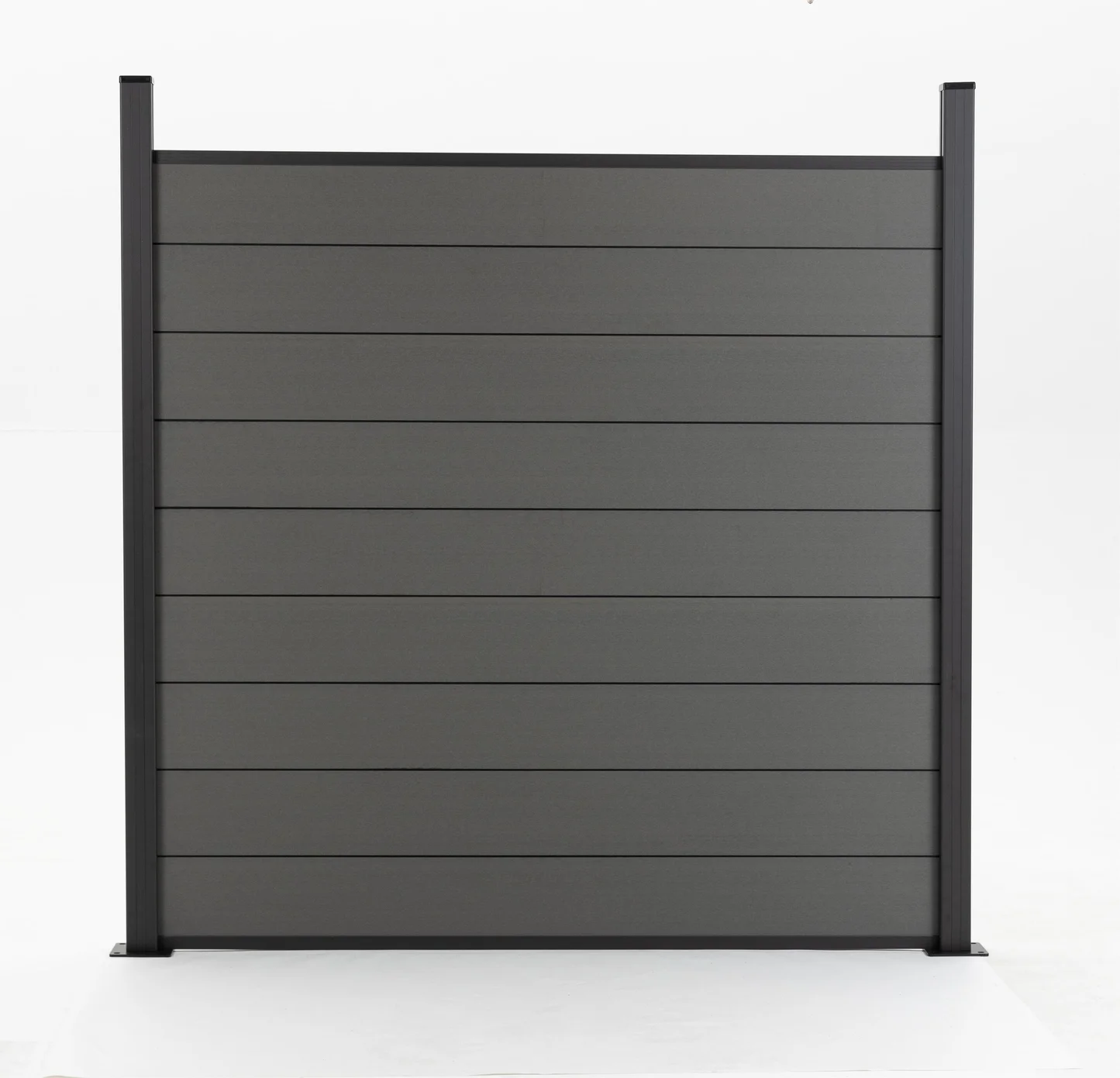 Adjustable wpc wood-plastic fences for houses accommodating uneven ground terrains