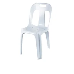 Однотонная и Высококачественная Белая Штабелируемая мебель для дома и улицы, пластиковый стул для ресторана Mamak без рук