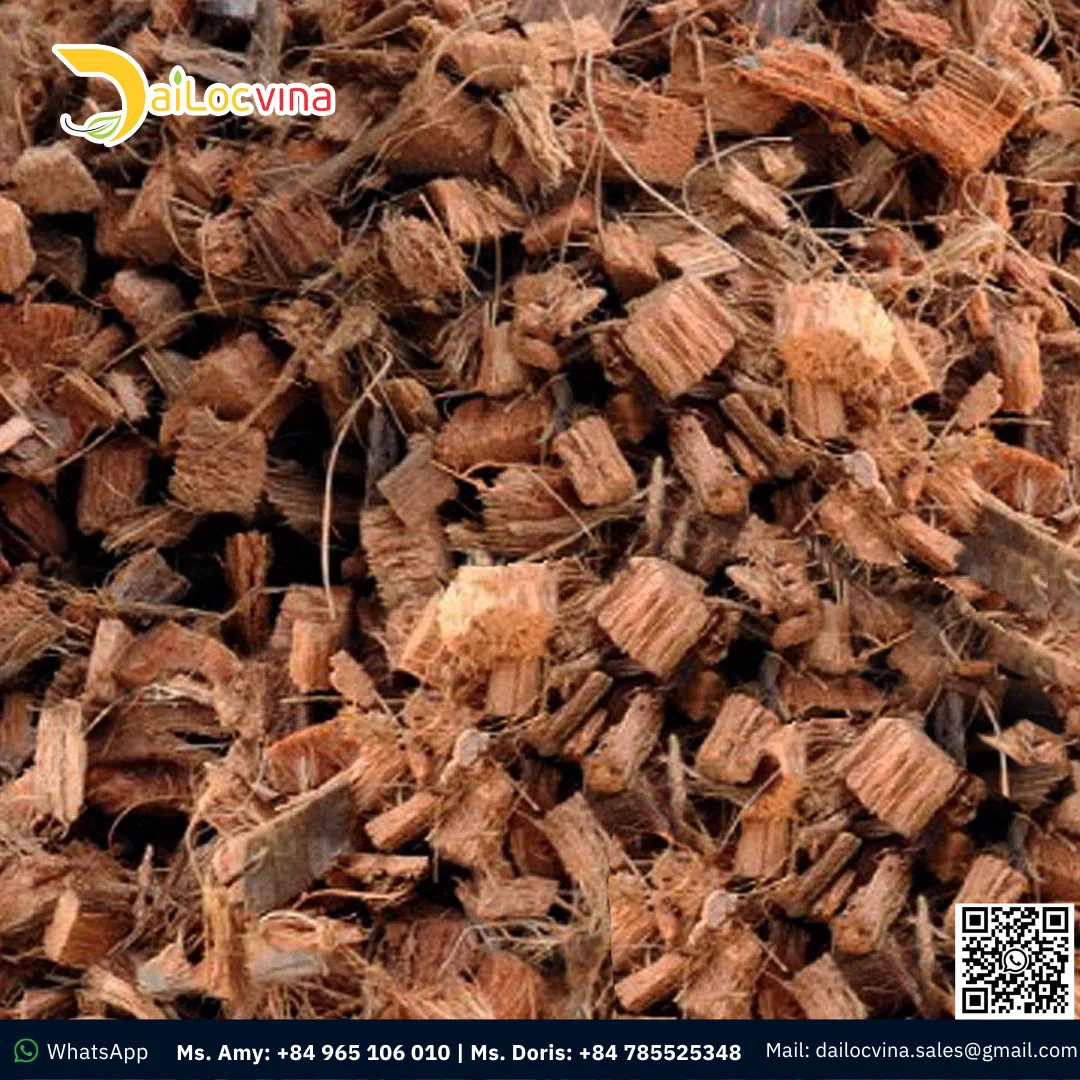 COCO HUSK CHIPS 2*2CM SUPPLIER CHEAP PRICE MS. DORIS +84 785525348
