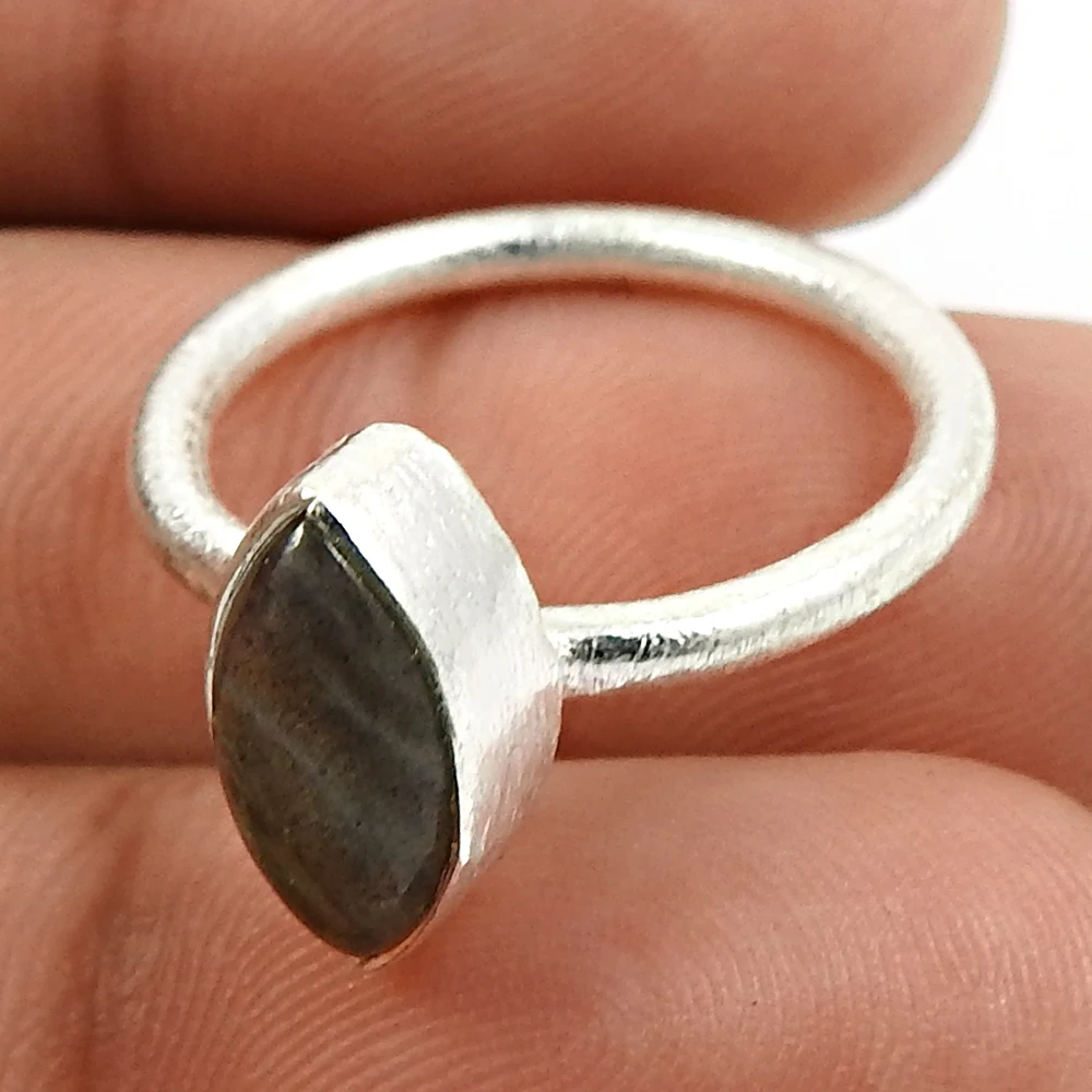 Marquise shape Labradorite Gemstone 925 Sterling Silver ring for women and girls bulk wholesale Jewelry Suppliers Manufacturer