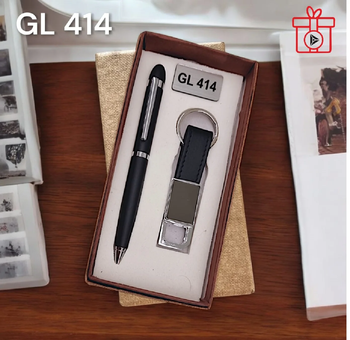 Corporate Gift-Simple and Classy Black Pen & Keychain Set for Christmas Promotional and Business Gifts Best Price