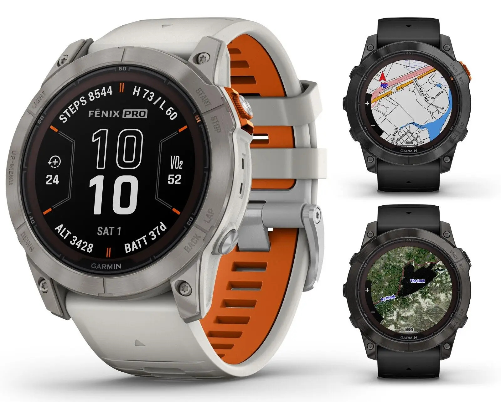 GARMIN Fenix 6x6S Pro Solar Edition Sapphire Multi-Sport GPS часы для рыбалки черный запас с источником питания от батареи