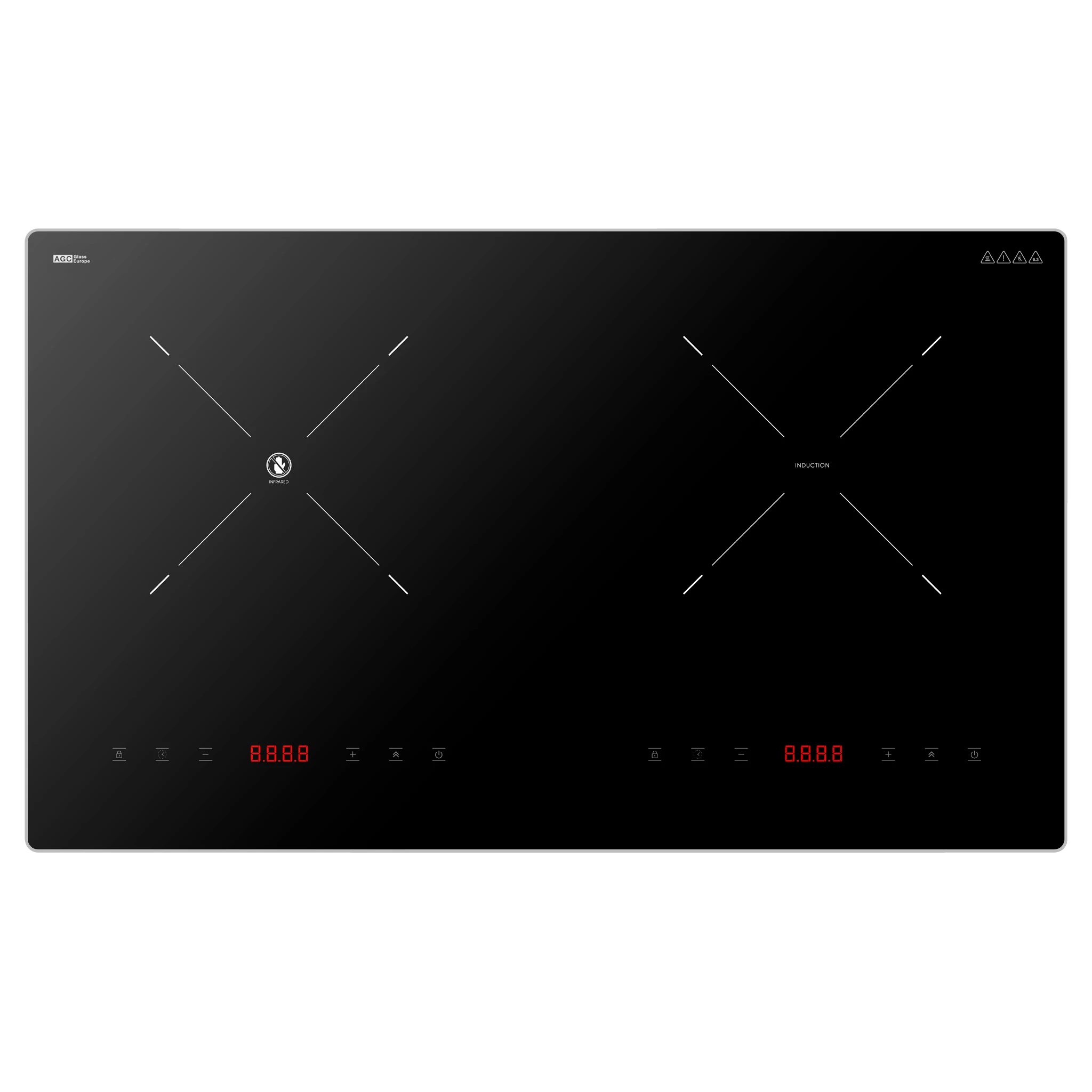 OEM/ODM Sato SIH-IN712 N1.4 Induction Infrared Double Stove (B) with the Booster quick cooking feature and solid structure