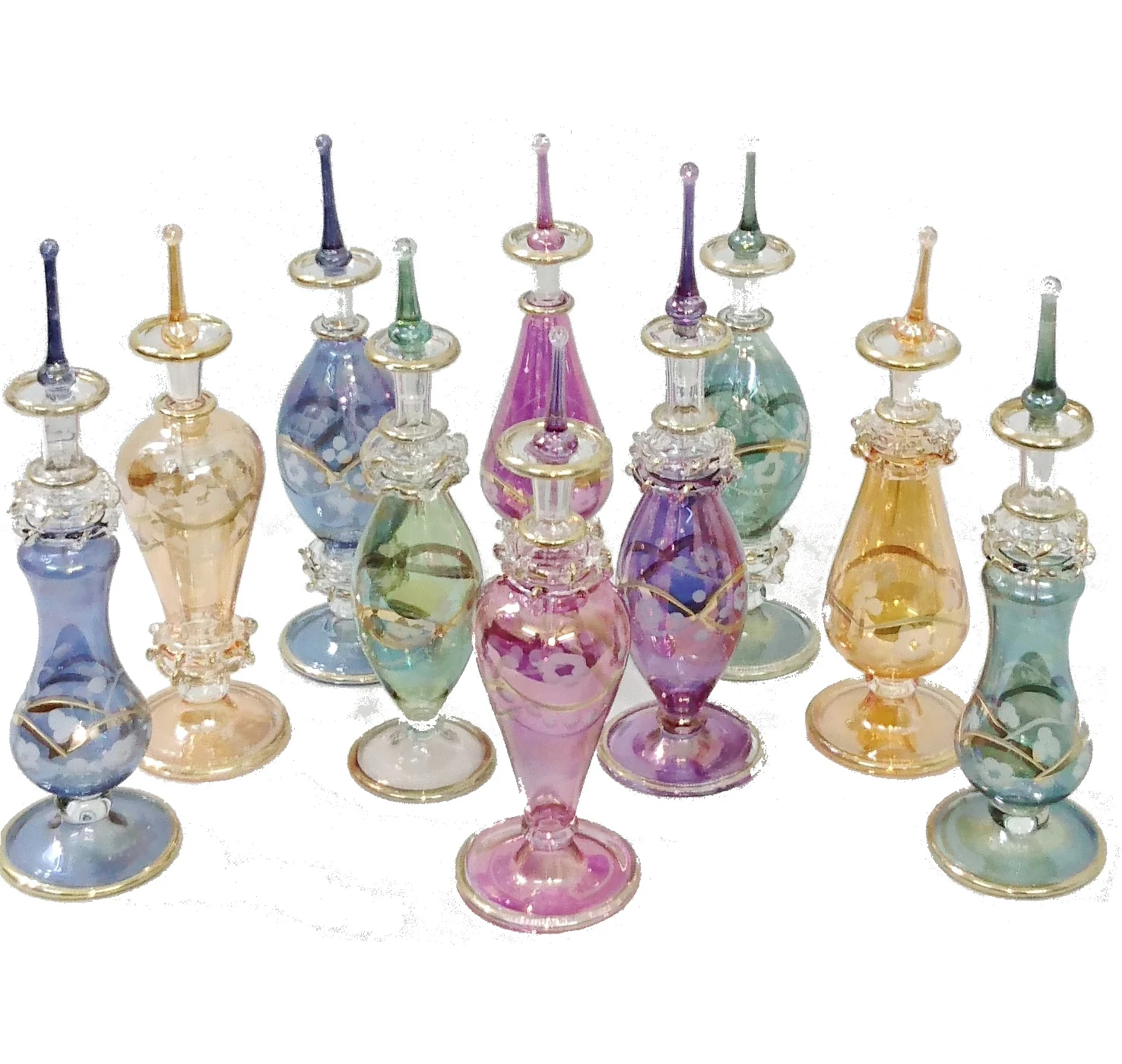 LW9 декоративные египетские стеклянные флаконы для духов ручной