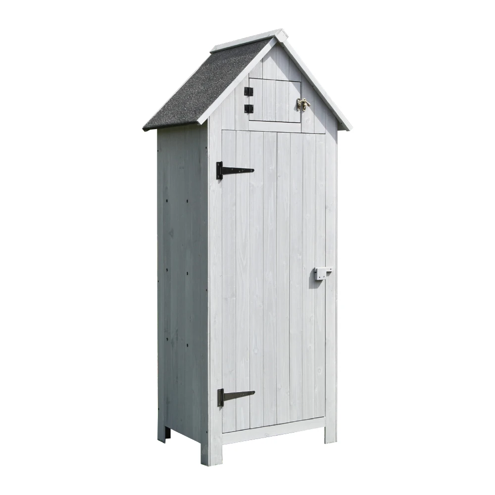 Gartenhaus aus Holz Storage Cabinet Wooden Brown Outdoor Garden Tool Shed