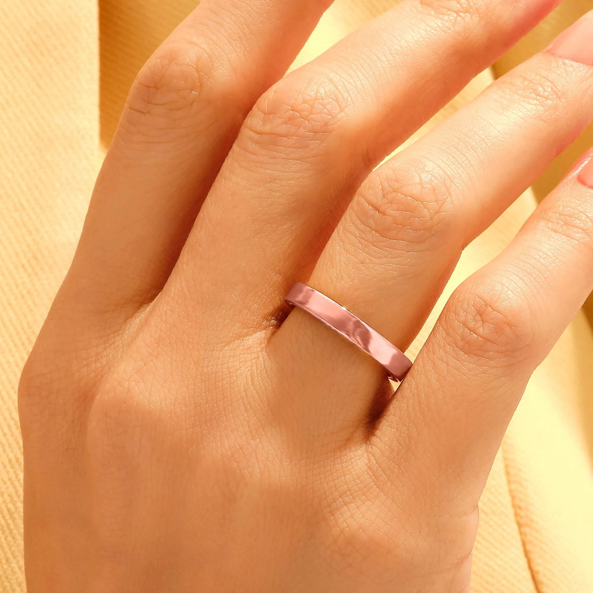 14k Solid Yellow White Rose Gold IGI GIA Certified VVS VS Diamond Pave Side Flat Wedding Band Women Fine Jewelry Ring