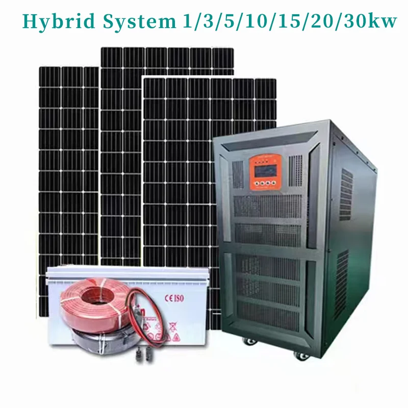 100kw 50kw 30kw 10kw 3kw offgrid growatt huawei Hybrid inverters for Solar System kits hybrid inverter 5kw