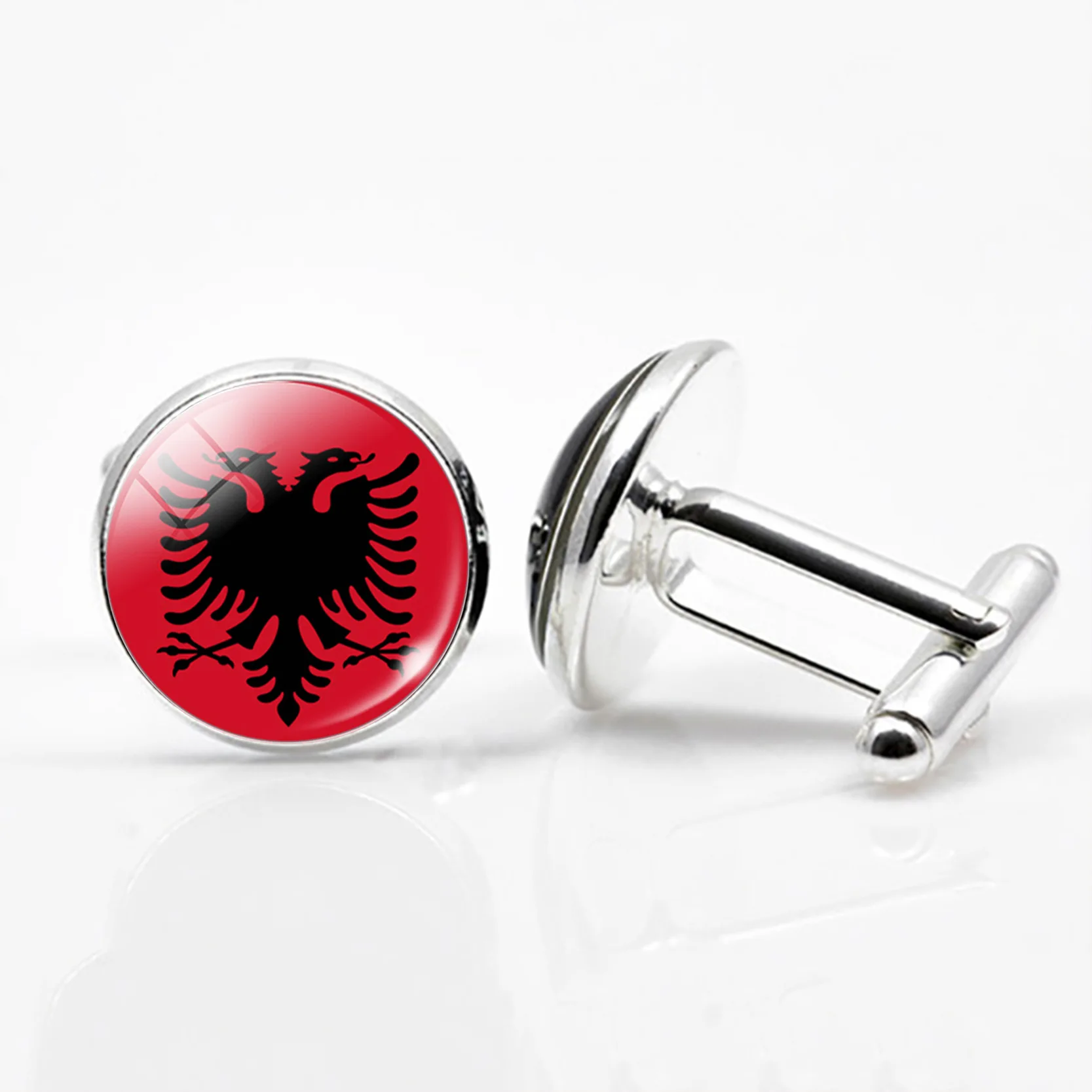 Customizable Country Flag Cufflinks High Quality Permata Alloy Shirts Accessories Cufflink for Men