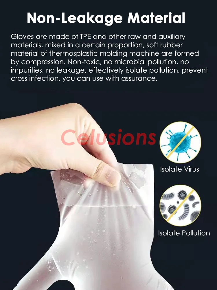 Gloves Durable Feature Thicker Feature Elasticity Oil Proof Non Leakage TPE Gloves nitrile disposable Disposable Gloves