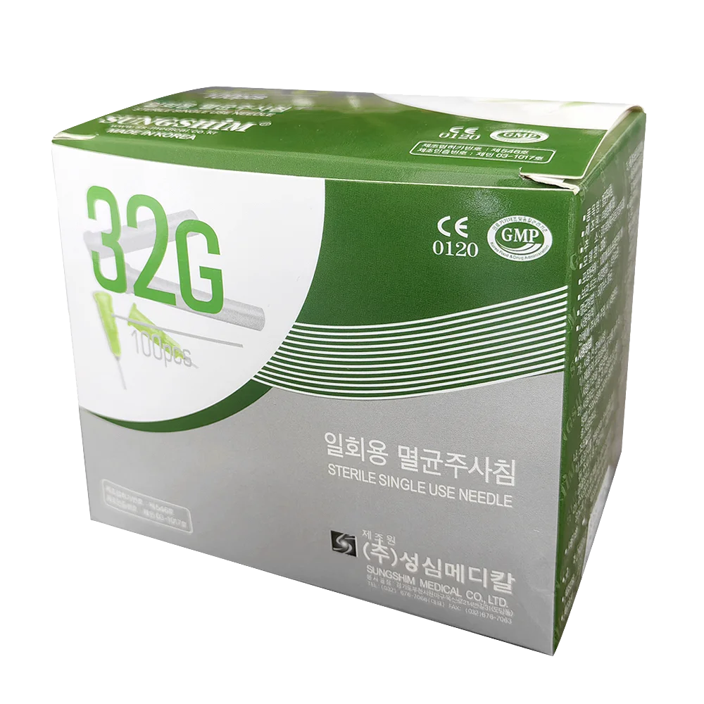 Korean CE Marked Wholesale Disposable Micro Needle Skin Booster Injection 30g 31g 32g 33g 34g Meso Needle
