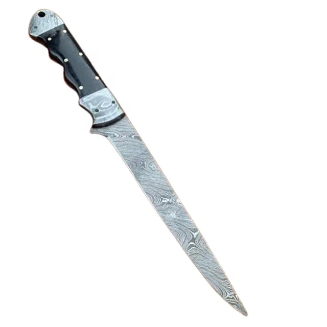 High Quality Custom Handmade Damascus Steel Fillet Knife Kitchen Chef Knife Vegetable Cutting Knife With Cover