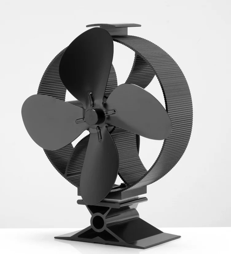 Winter Eco-friendly Wood Burning Fireplace Heat Powered 4 Blades Silent Ecofan Pellet Stove Exhaust Top Fan Other Home Heaters