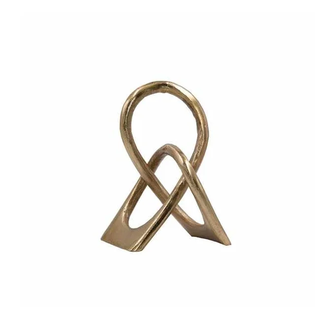 Boucle Knot Sculpture Luxury Ornament Tabletop Decoration Gold Interior Decoration Handmade Modern Home Wholesale Manufacturer