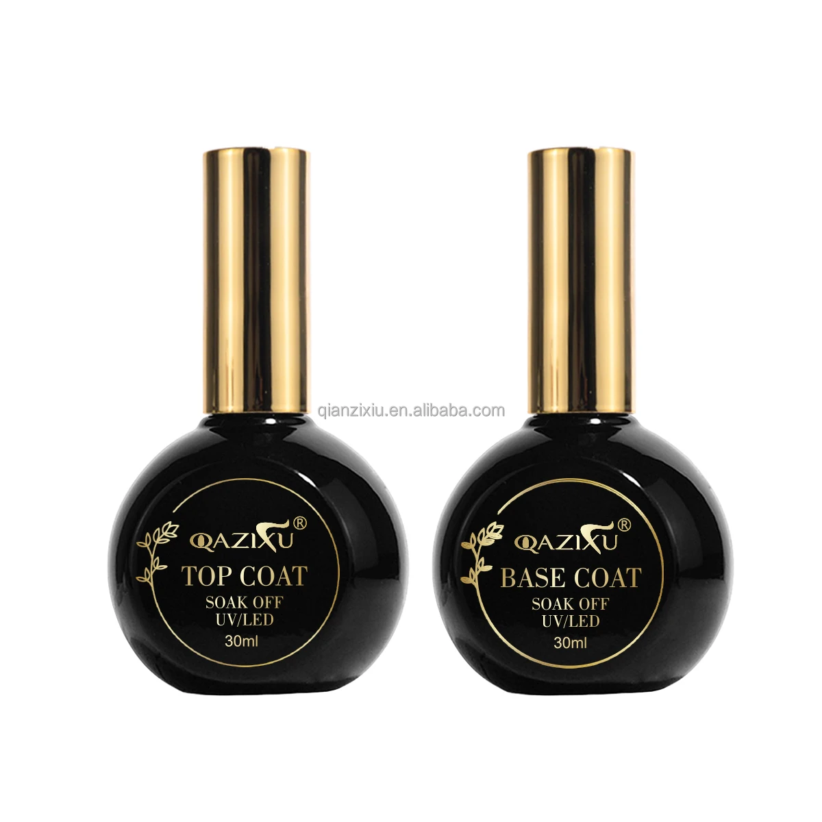 60ML Professional Nails Salon Products 2pcs*Base Coat Top Coat UV Nail Set Good Color Lock With Long Lasting Hard Effect