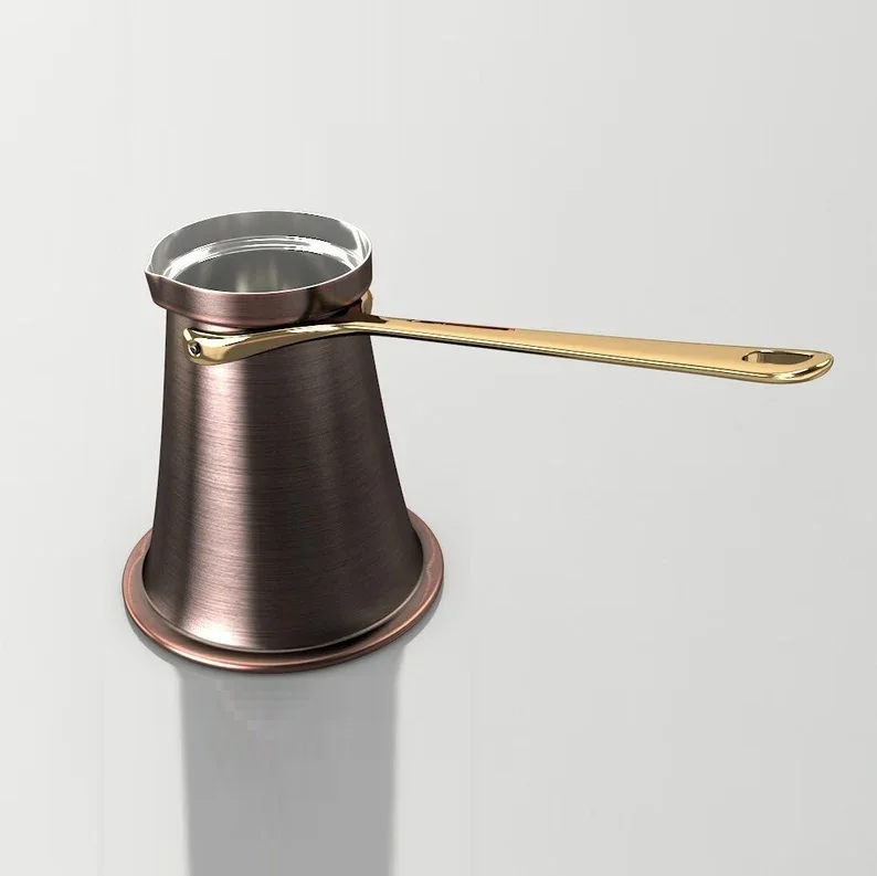 Top quality Bronze Turkish warm milk pot copper tea and coffee pot with brass handle