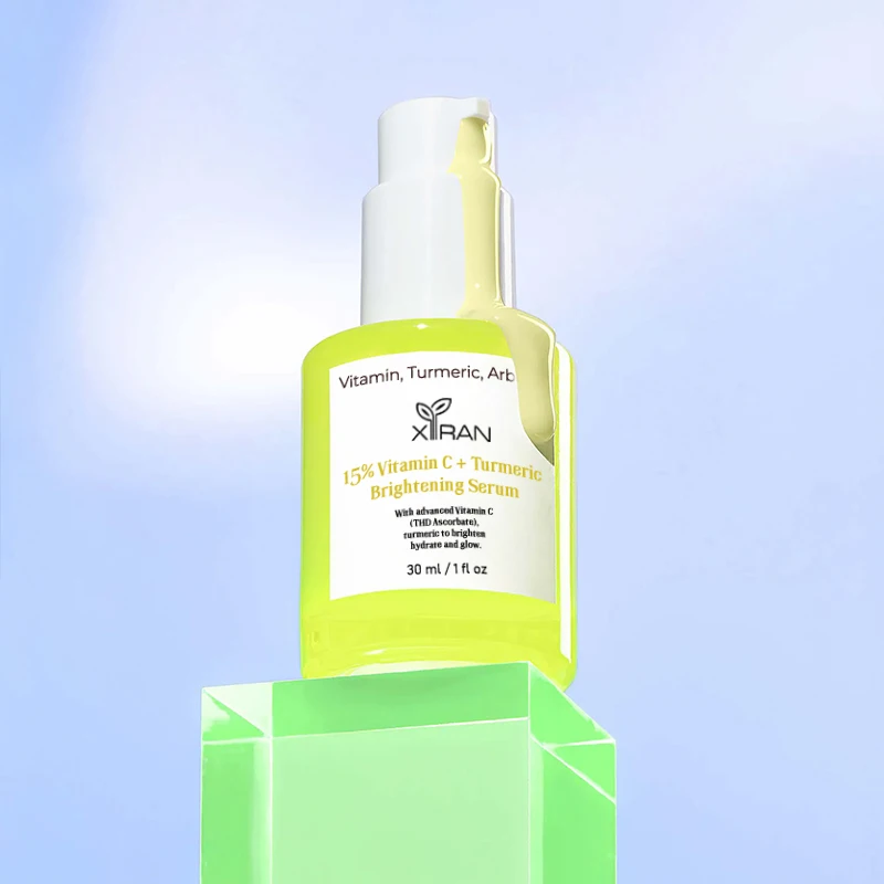 Private Label 15% Vitamin C and Turmeric Brightening Serum Face Care Whitening Moisturizing Anti Acne Turmeric Face Serum