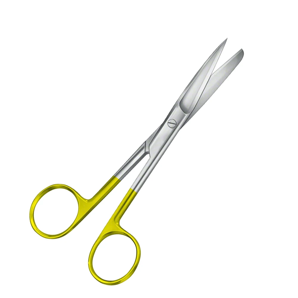 Wholesale Half-Gold Metal Steel Surgical Scissors Sharp Tip and Smooth Edge for Nursing Operation Room Use Dressing Scissor