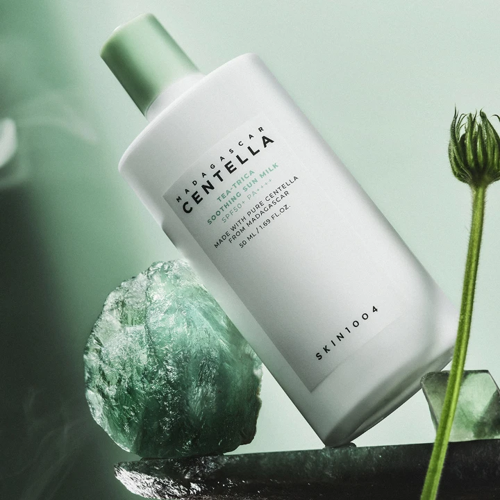 Korea cosmetic wholesale SKIN1004 Madagascar Centella Tea-Trica Soothing Sun Milk 50ml SPF 50+ pa+++