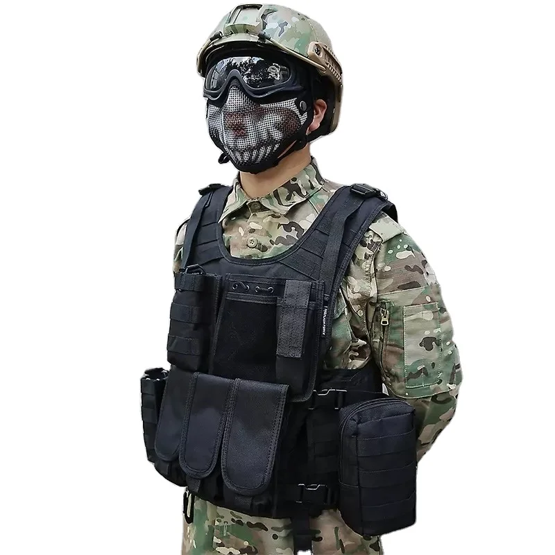 Pakistan Manufacturer Wholesale Custom Fashion Gear Black Molle Security Safety Protective Tactical Vest