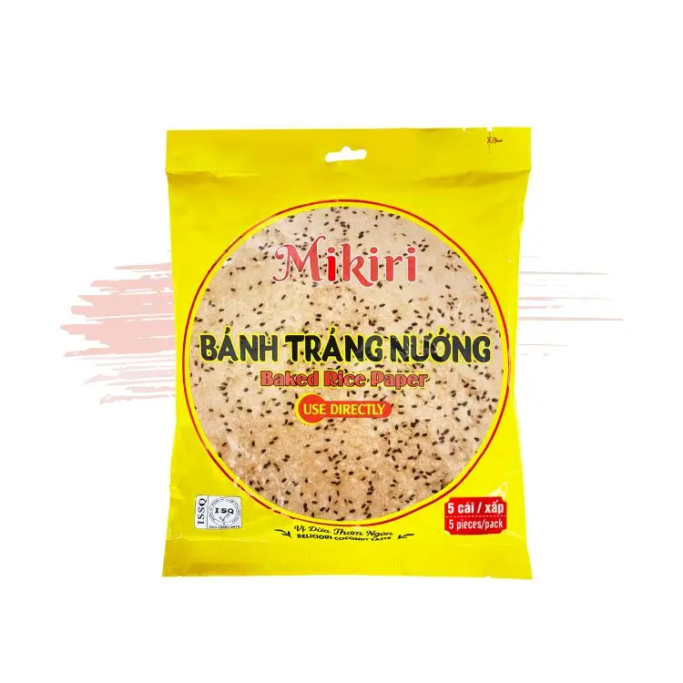 snack food display rack/ Rice Paper 5 Pieces Per Bag 130g Eat as Snacks or Cracker No Cooking Dried Food Tasty Packaging Bags