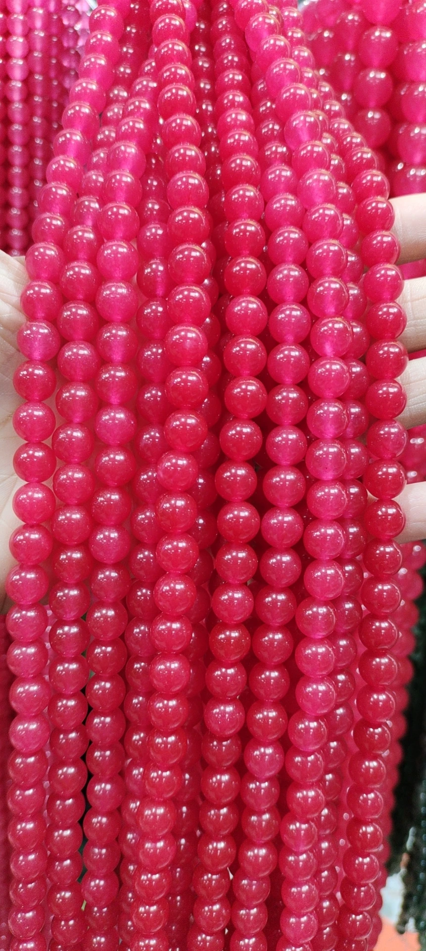 Loose 6mm 8mm 10mm 12mm Beads Jade Round Bead Strands Green Jade Beads for Bracelets Necklace Jewelry Making