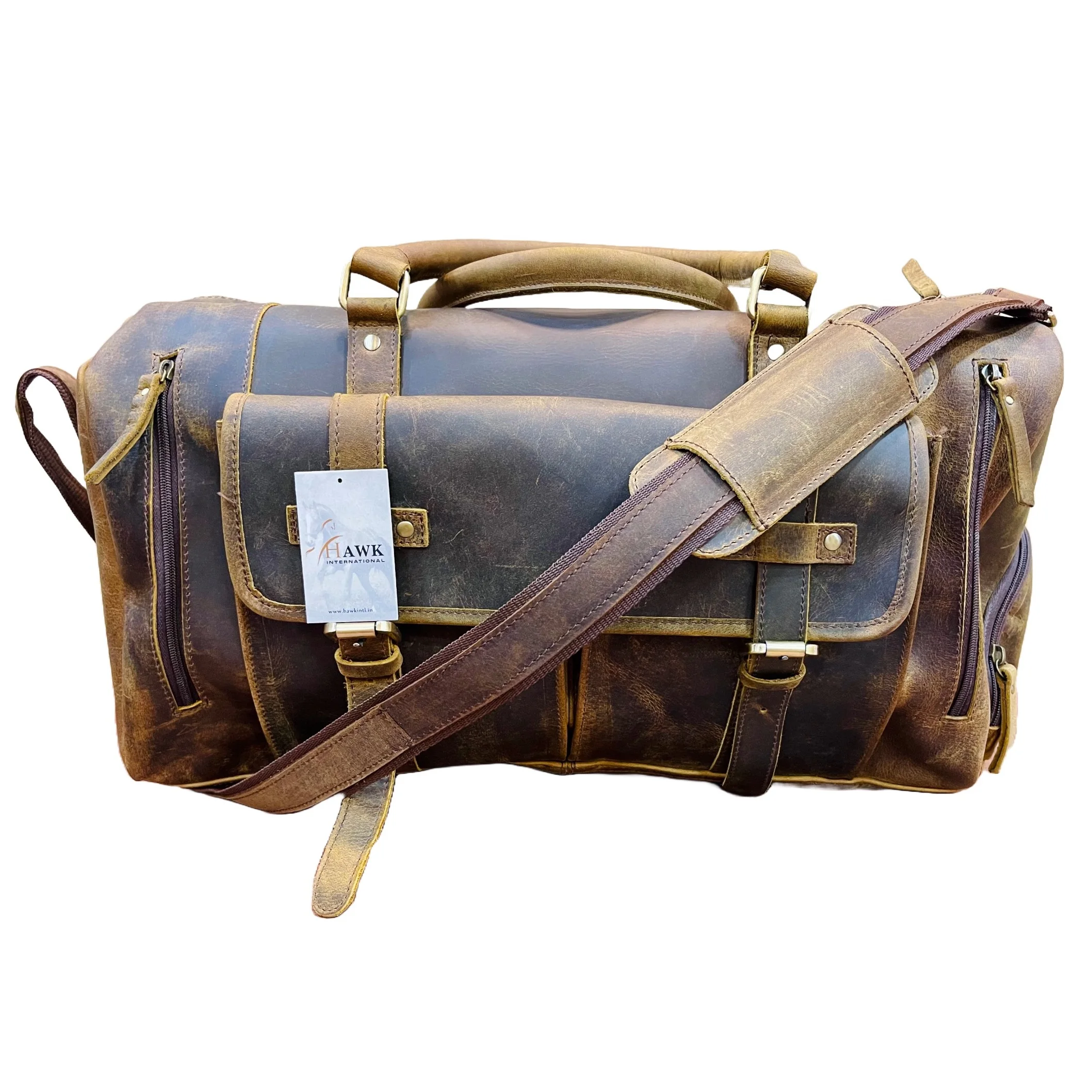 Wholesale Outdoor Leather Luggage Travel Bag Business Suit Bag For Man Custom Handmade Duffel Travelling Bag