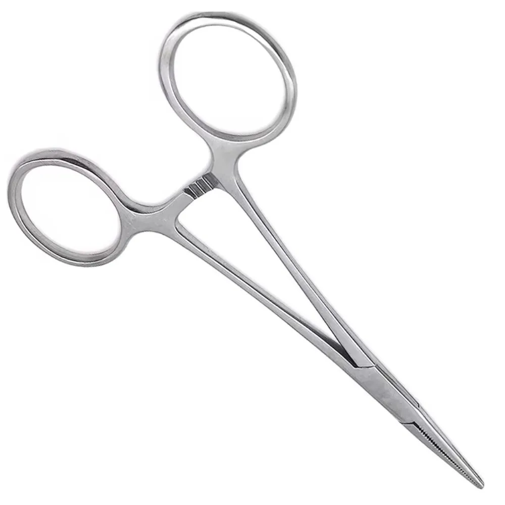 Precision Kelly Hemostat Forceps Locking Tweezers Clamp Silver 5 5 Inches Straight Stainless Steel