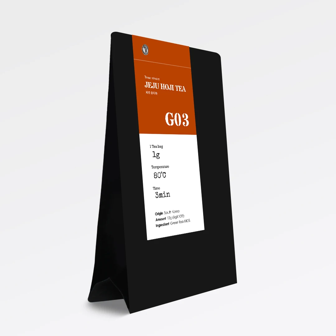 Korean Decaffeine Tea TEABIBBE JEJU HOJI TEA in a Zipper Pouch Protecting the Taste and Aroma of Tea for a Long Time from Korea