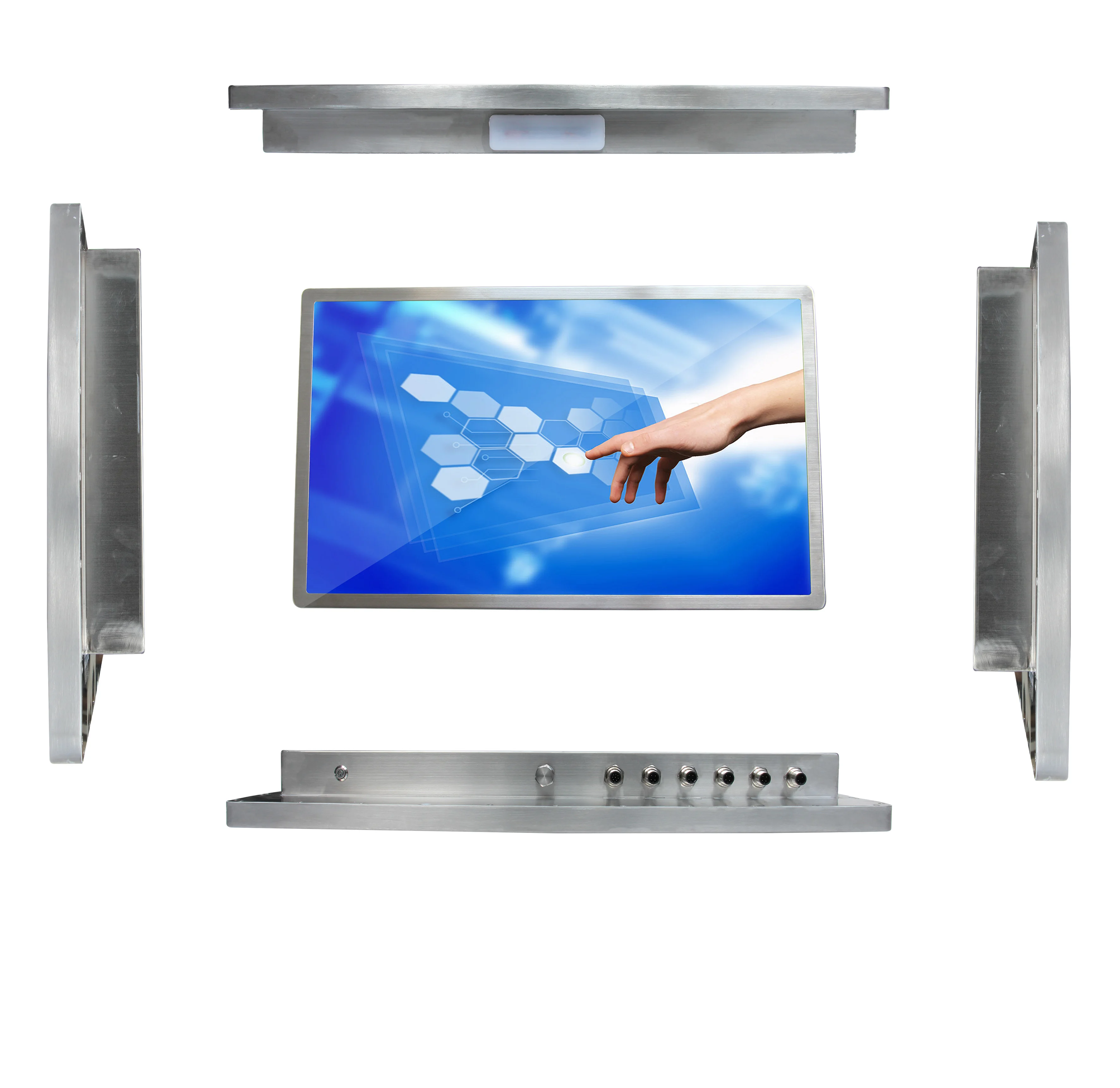 21.5 inch 24 inch 1500nits IP65 waterproof stainless steel touch screen panel PC for marine