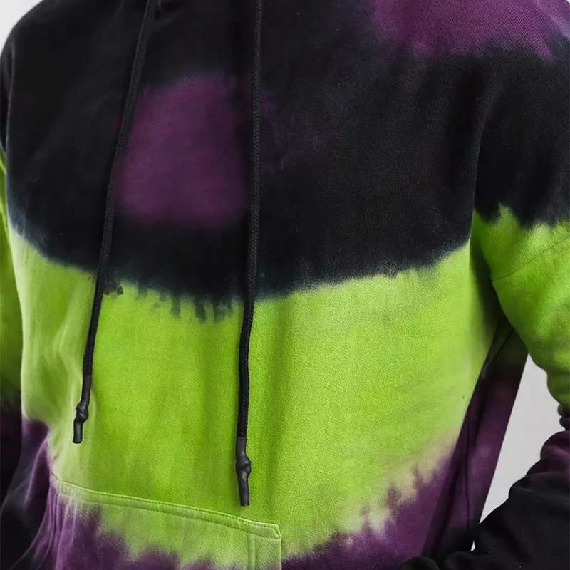 Hot Sale Best Selling Custom Design Over Sized Drop Shoulder Warm Winter Street Wear Tech Fleece Cotton Pullover Tie Dye Hoodies