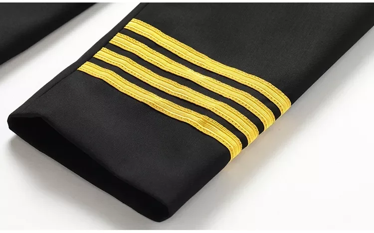 New style  Custom Wholesale High Quality Airline Aviation Black Dark Blue Men Women Pilot Uniforms Staff Uniforms