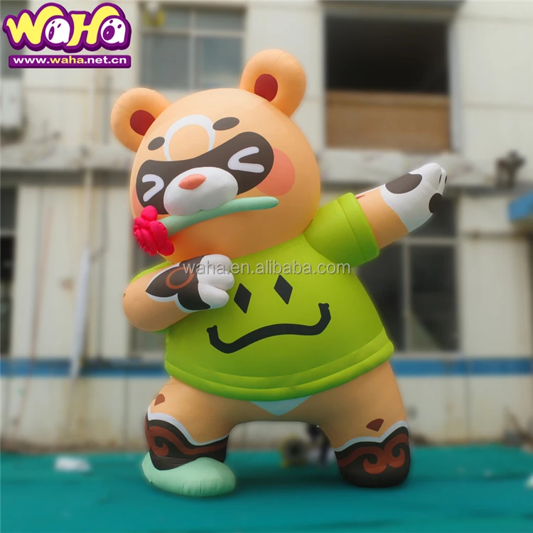 Custom giant advertising Inflatable cartoon mascot plush inflatable Brown bear from manufacturer of advertising inflatables