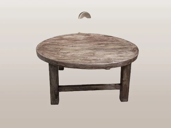 round mango wooden 85 cms round white antique coffee and tea table handmade European coffee table customised four legs