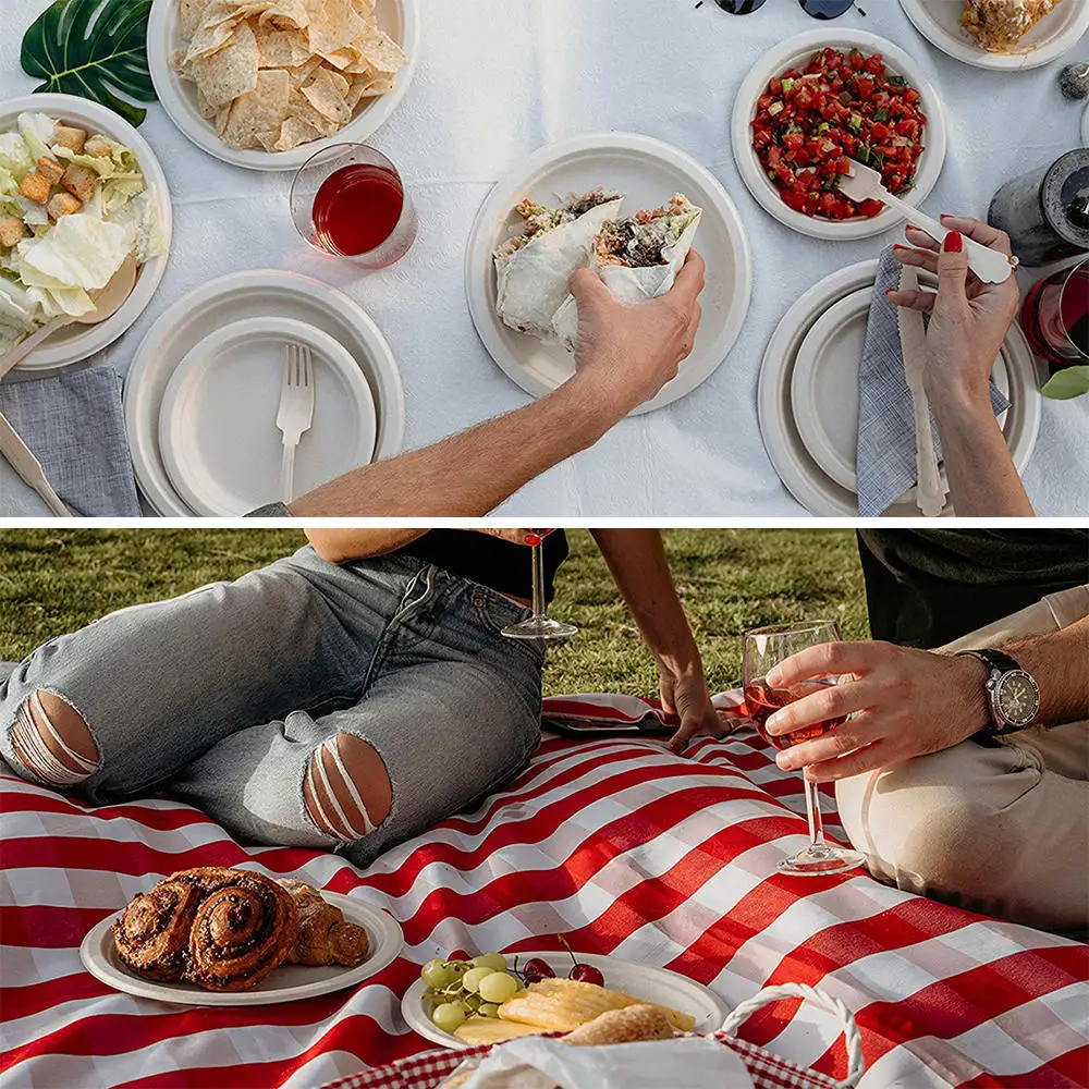 Wholesale Eco Friendly Biodegradable Sugarcane Bagasse Pulp Tableware Disposable Dinnerware&Tableware