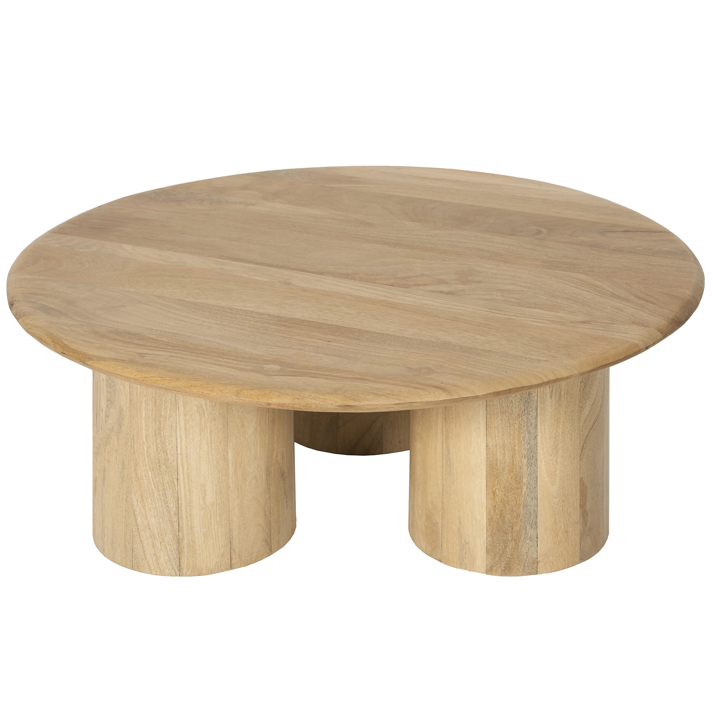 Solid Teak Wood Round Coffee Table Natural Outdoor Furniture - Fila
