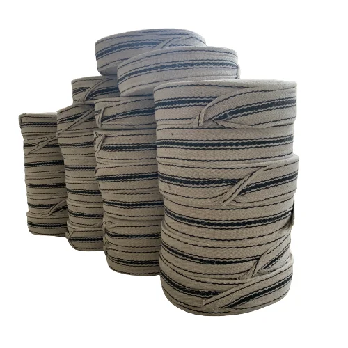 Black & White Cotton Niwar for sale Tent Tarpaulin Nawar Tape for Middle East Market Traditional Cotton Niwar