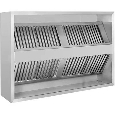 Commercial Stainless Steel Cooker Smoke Exhaust Vent Hood Restaurant Hotel Kitchen Extractor Range Hood System