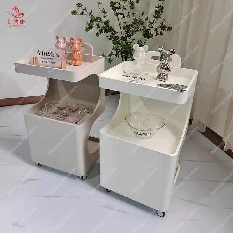 MDF wooden beauty hair styling salon trolley