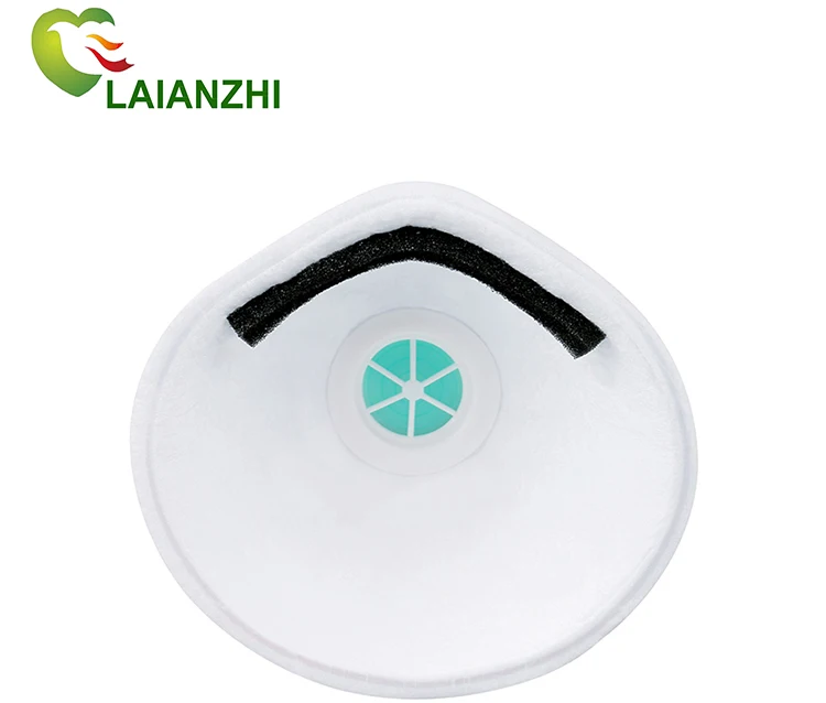 LAIANZHI CE Cup-shape Disposable KN95 4 ply Face Mask With Valve Respirator Factory Price Smooth Breathing Wearing Comfortable