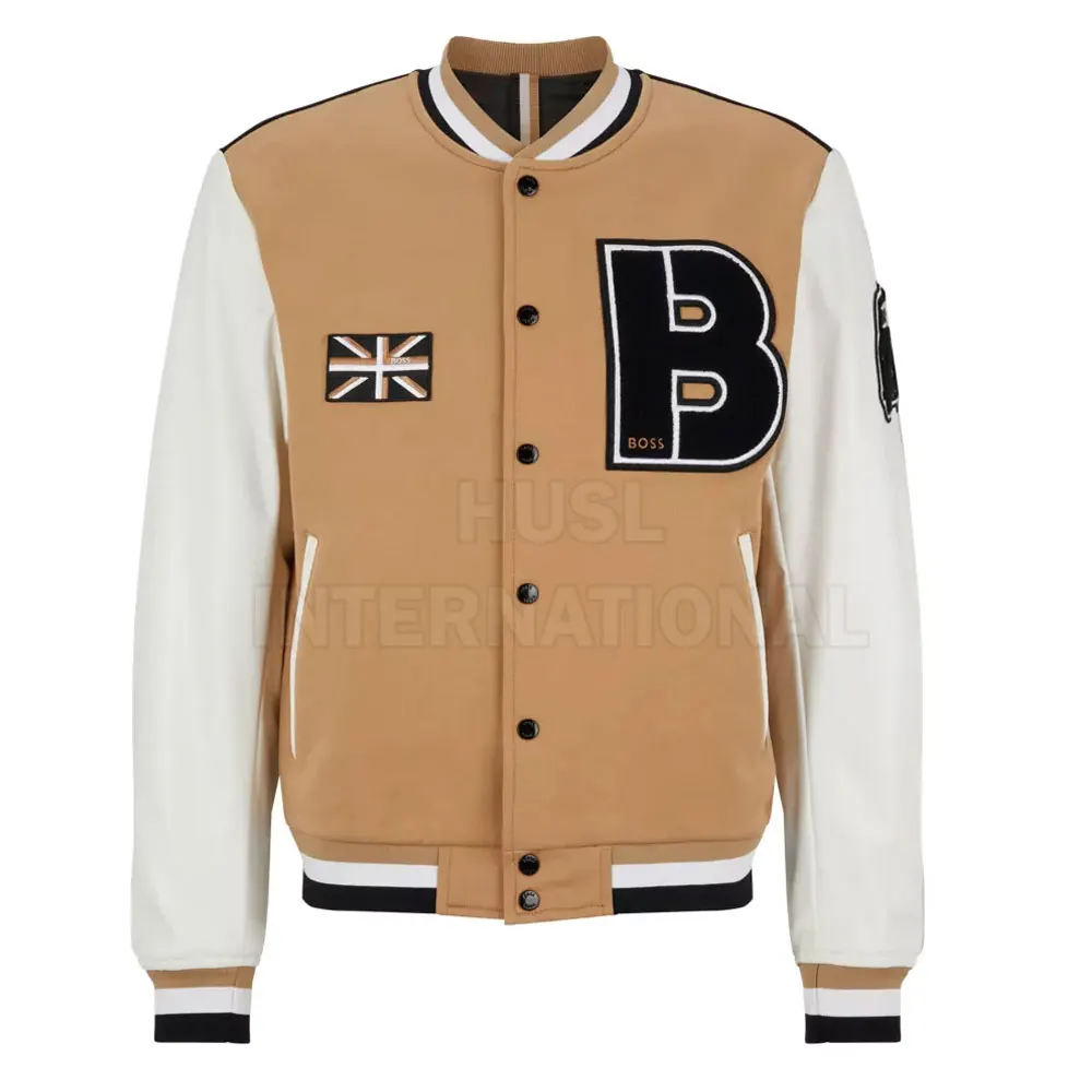 High Quality Plus Size Men Winter Letterman Jacket Custom Embroidery Lettermen Baseball Jacket for Men