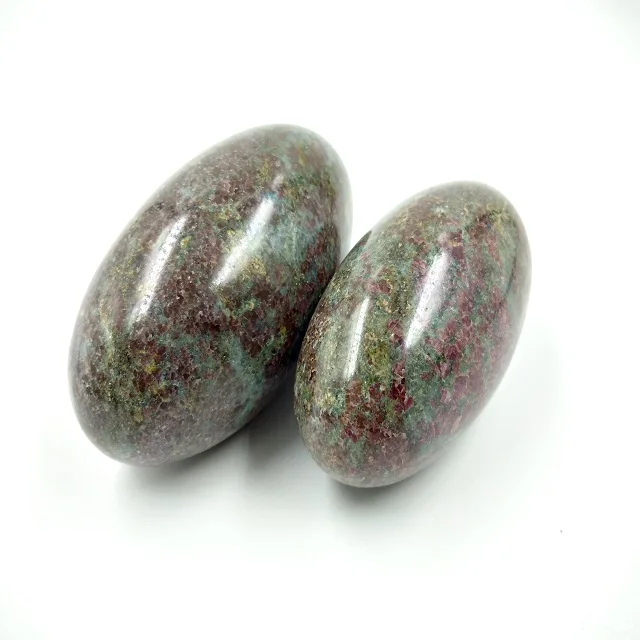 Blue Ruby in Kynait Shiva Lingam Egg Shape Wholesale Crystals at Bombay Healing Rubi Natural Lingum