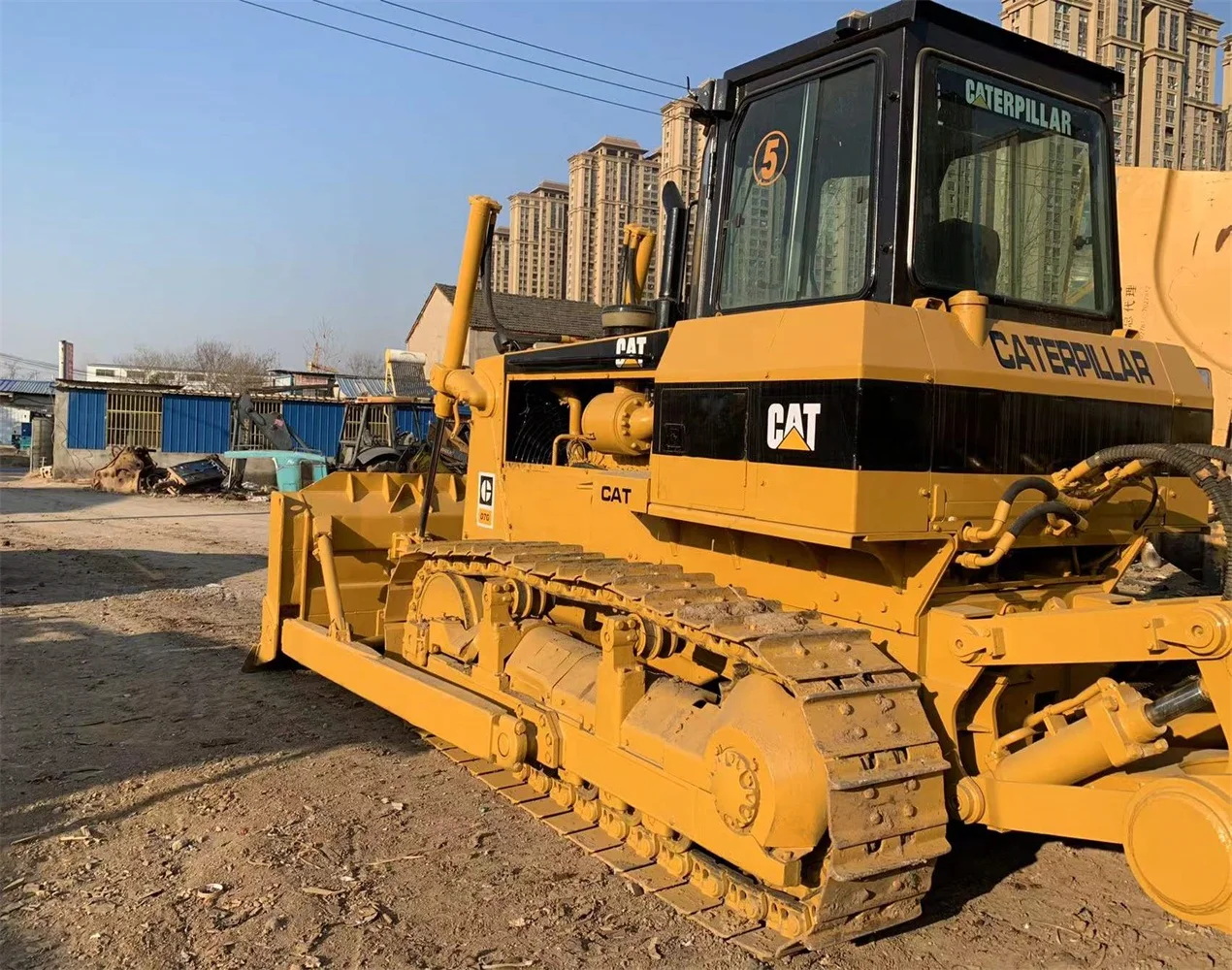 Used CAT D7 Crawler Bulldozer Caterpillar D7G Dozer with ripper and good working condition made in Japan