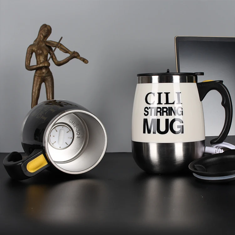 Amazing Coffee Automatic Self Chocolate Milk Magnetic Rechargeable Small White Mixing Cup