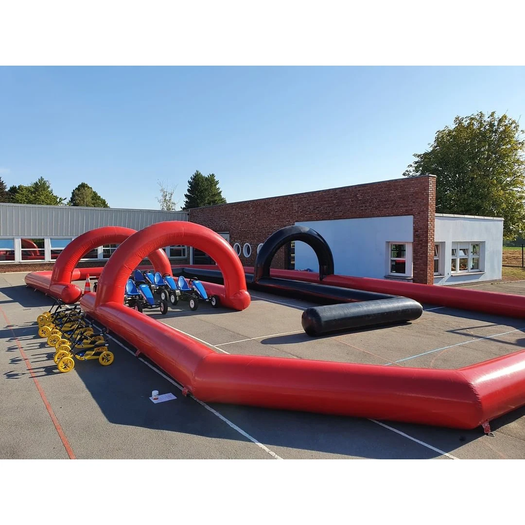 Inflatable airtight pipe Kids Go Kart Racing Arch Circuit air race track Bumper Car Race inflatable air Track Barriers