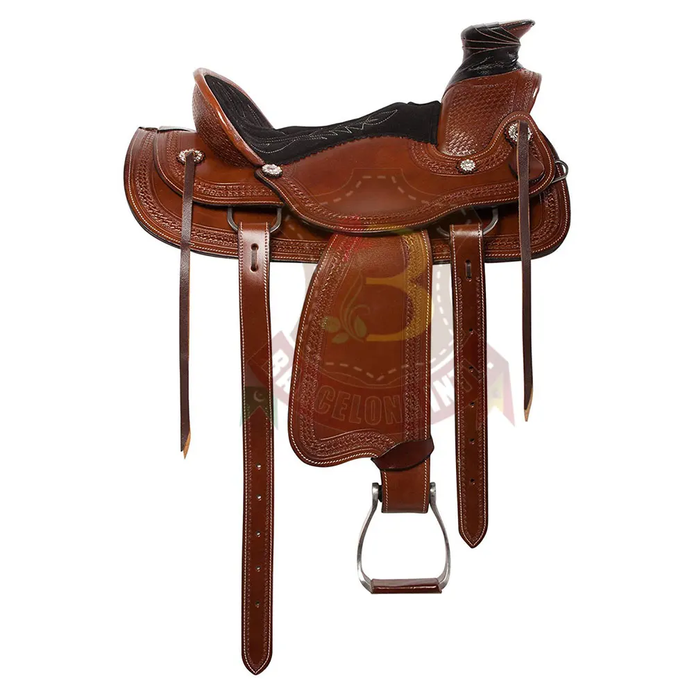 Wholesale Price Western Style Leather Horse Saddle Pad for Equestrian Horse Riding for Western Saddle