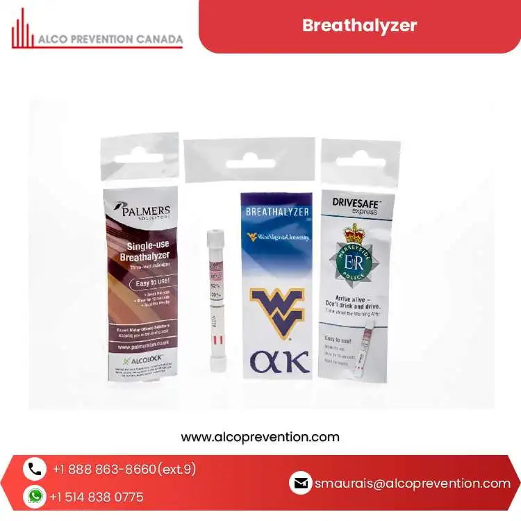 High Selling Drive Safe Breath Tester Excellent Quality Single Use Disposable Breathalyzer Breath AlcoGrad Alcohol Tester