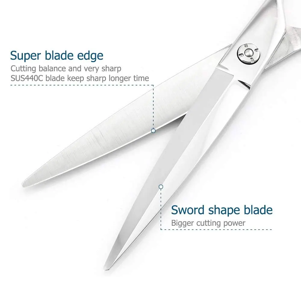 6 inch Professional barber hair scissors Professional Hot Selling Barber Shears 7 inch Long Japanese Stainless Steel scissors